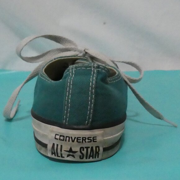 CONVERSE ALL STAR | men 5.5 - women 7.5 | Unisex Green and White Lace Up Sneaker - Picture 8 of 11